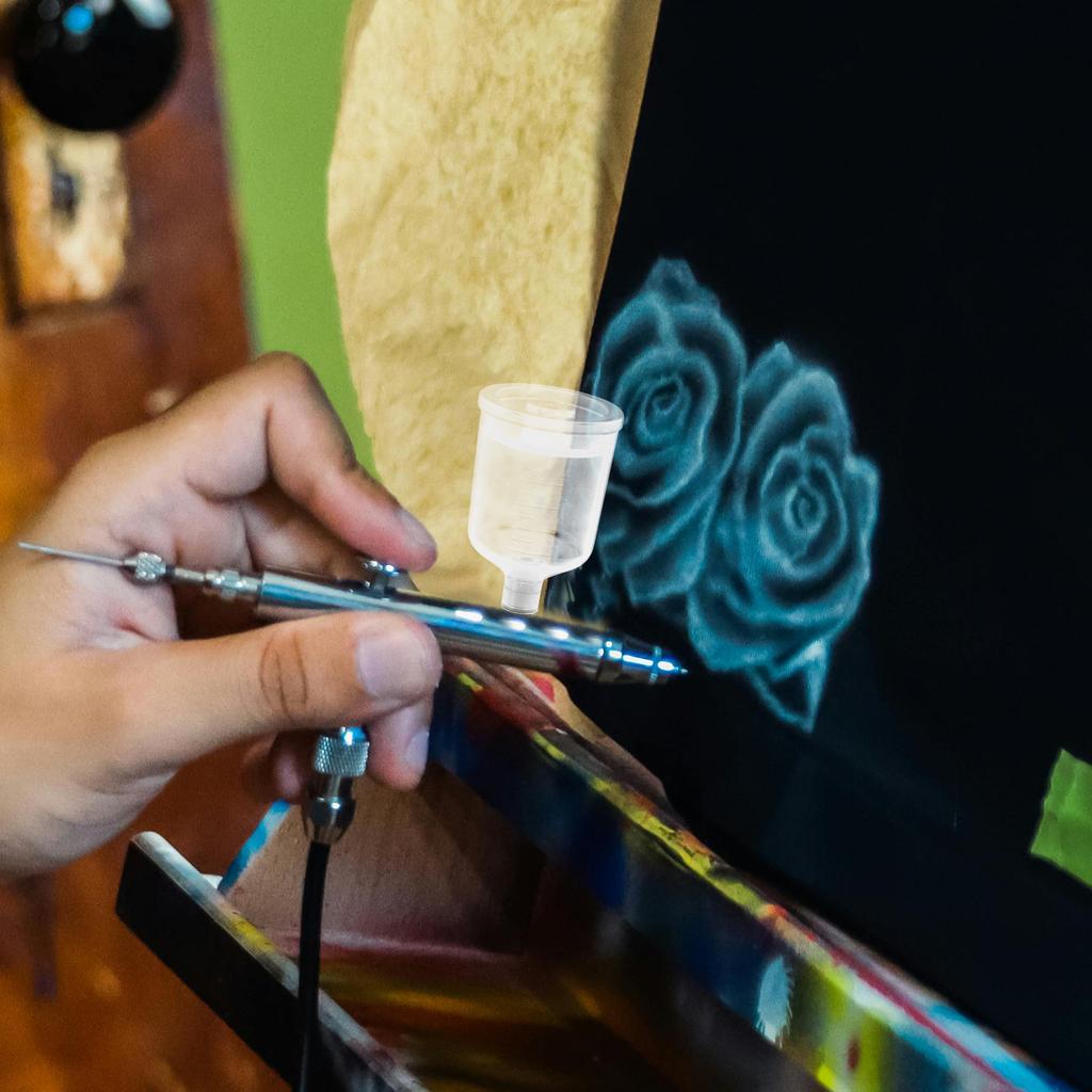 Klarer Abnehmbarer Airbrush-Pigmentbecher Topf Ersatz-Farbbecher Kunststoffbehälter für Effizientes Airbrush-Sprühen