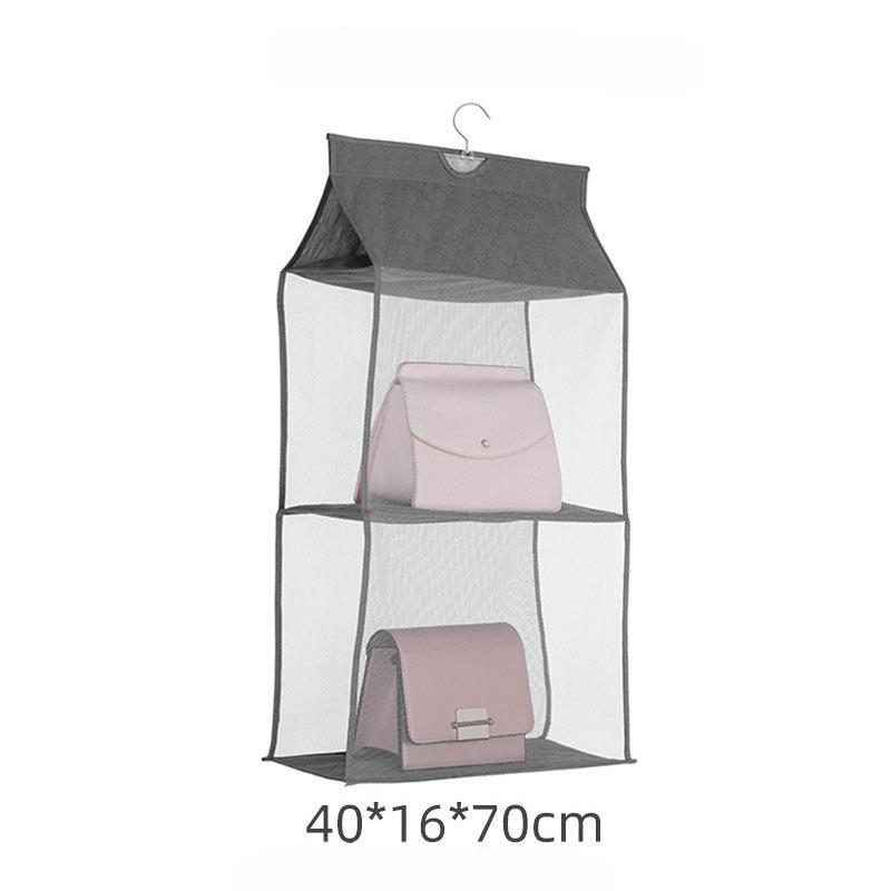 Dust-proof Multi-Layered Fabric Wall-Mounted Dormi Storage Ra Bag Hanging Organizer Closet Storage Bag for Bedroom Organization