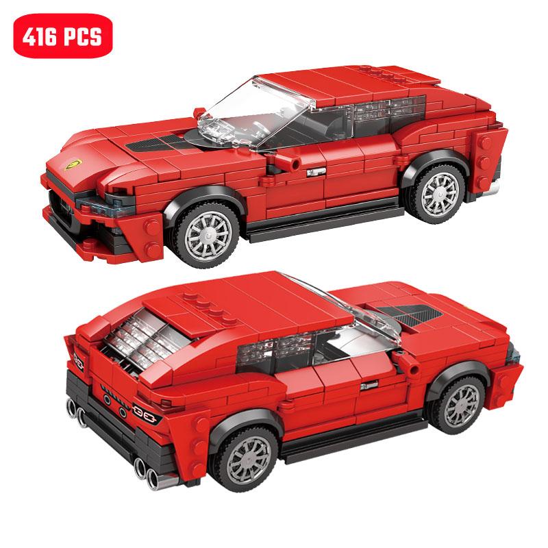 Non-Toxic Creative Champion Technical Sports Car Assembly Building Blocks Moc City Famous Racing Vehicle Ideas Model Bricks Diy Toys Gifts