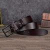 Zinc Zinc Alloy Pin Buckle Men Belt Genuine Leather Male Strap Fashion Waistband  Jeans