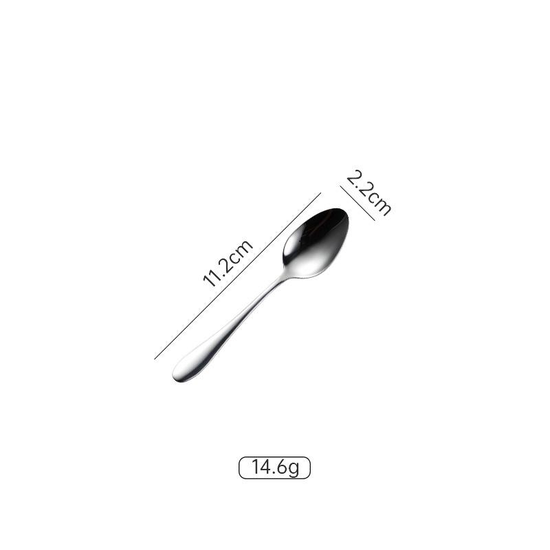 1012 series stainless steel round spoon tip spoon multi-specification western tableware knife fork spoon 410 gift dessert spoon