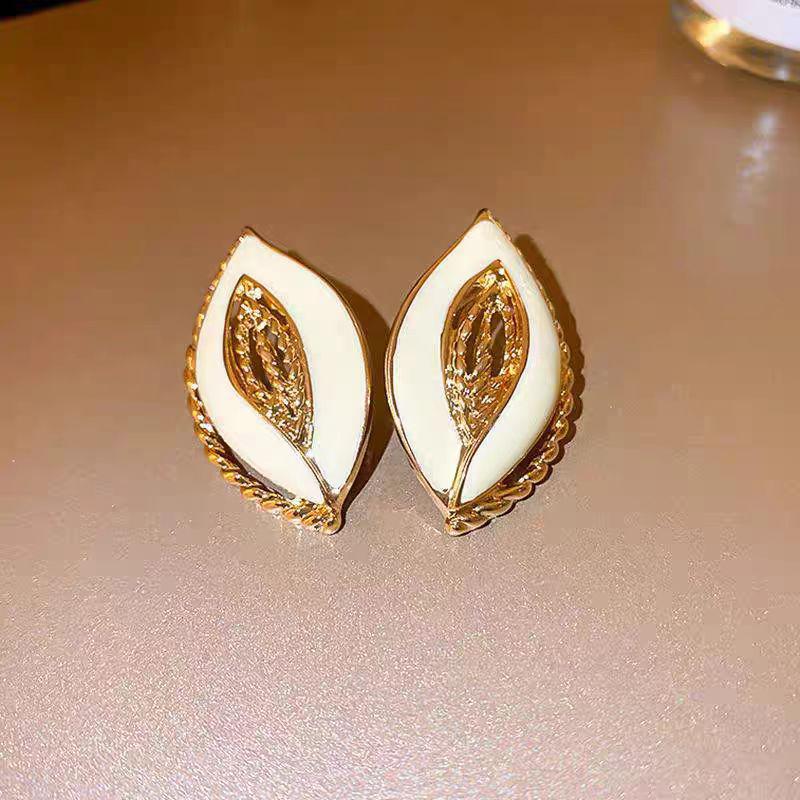 

Вінтажні геометричні сережки-пусети зі стразами - Ретро придворний стиль, Нішевий дизайн, Легка розкіш, Високий клас