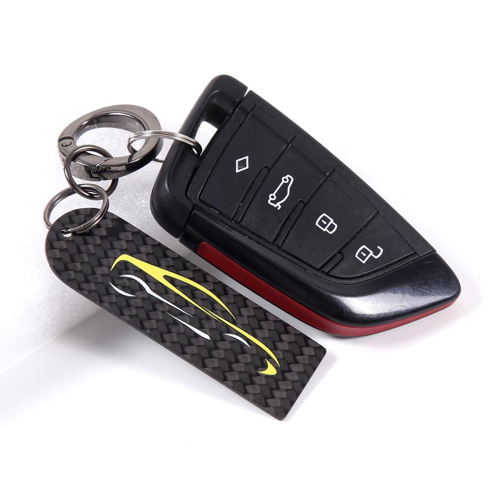 For TOYOTA SUPRA MK5 A90 -2023 Real Carbon Fiber Car Keychain Decoration Plate Trim Car
