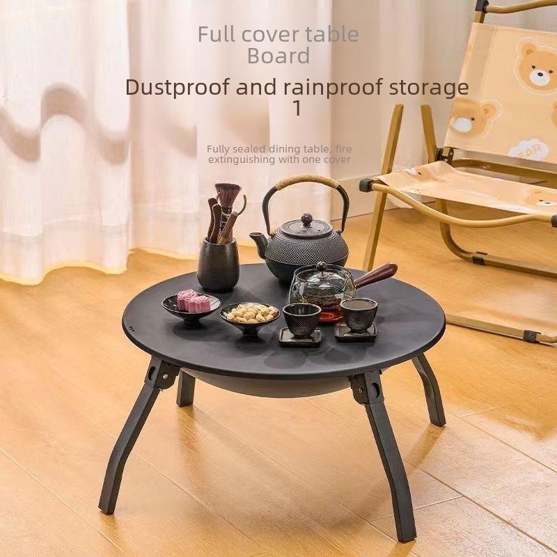 Portable Charcoal Stove: Indoor/Outdoor BBQ Grill & Heating Pot for Tea & Barbecue. Full Set Included.