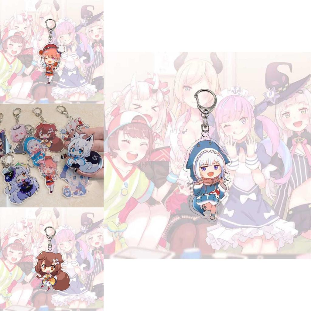Stunning Hololive Vtuber Keychain Featuring Gawr Gura Mori Usada Fubuki Suisei For Anime Fans