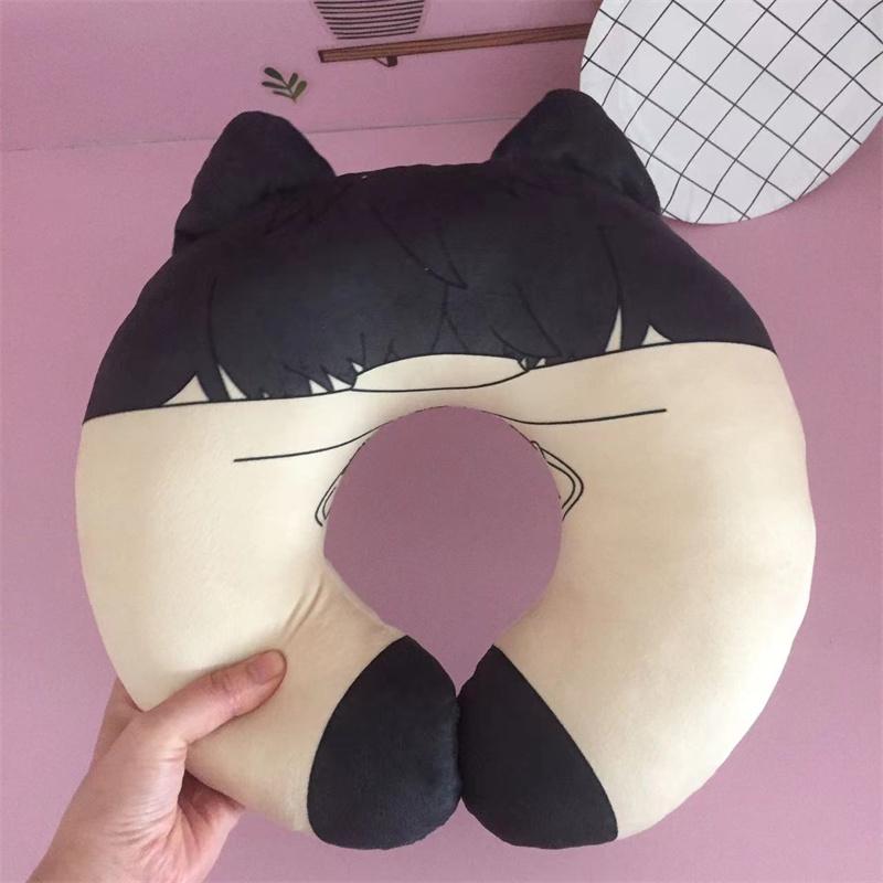 Bungou Stray Dogs Edogawa Rampo Cosplay Seyahat Boyun Yastığı Fyodor Dostoyevsky U Şekilli Peluş Yastık Oyuncak