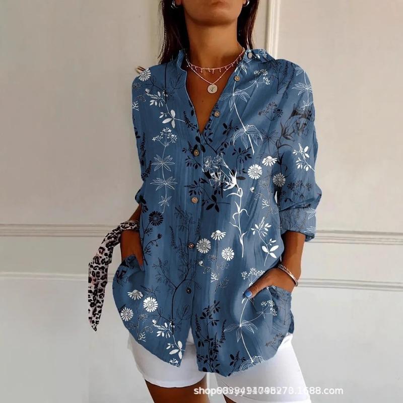 Color Print Shirts Women Fashion Trendy Color Spelling Hot Style Long Sleeve Single-breasted Lady Shirt Tops Commuting Clothing