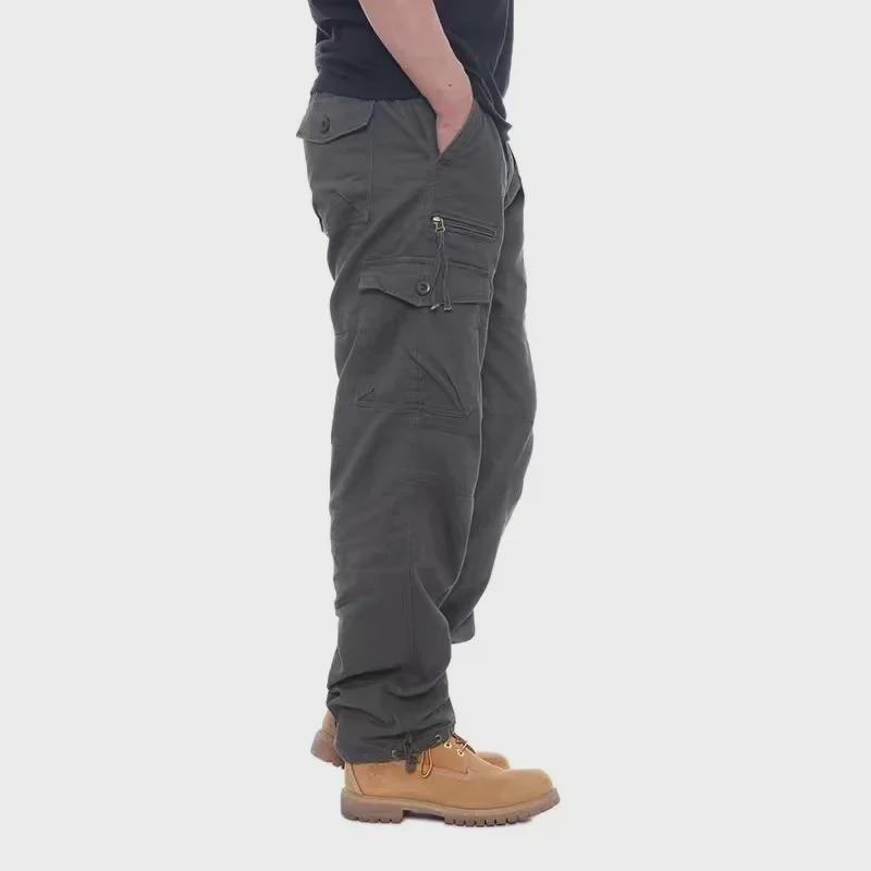 Herren Frühling & Herbst Multi-Pocket Casual Outdoor Hose - Große Größe, Atmungsaktiv & Einfarbig