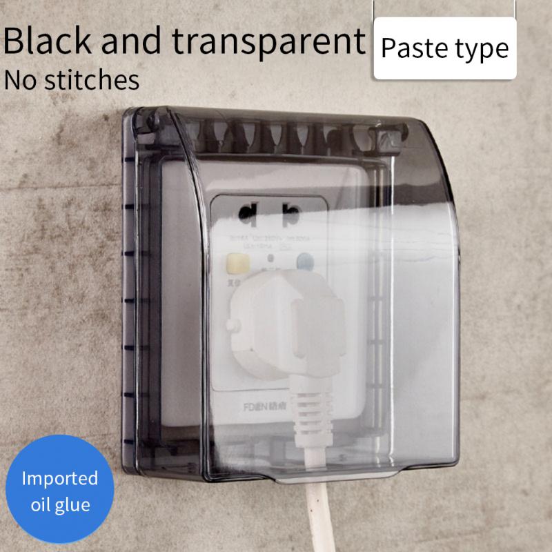 Universal 86 Type Wall Socket Waterproof Box Transparent Plate Home Switch Protection Cover Outdoor Socket Box Cover Protector