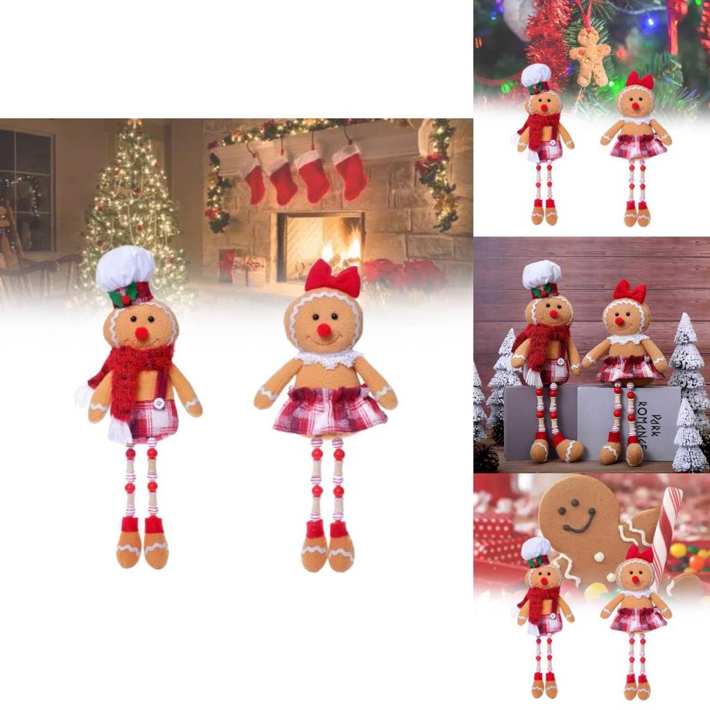 Adorable Resin Gingerbread Man Doll Festive Home Decor For Joyful Christmas Celebrations