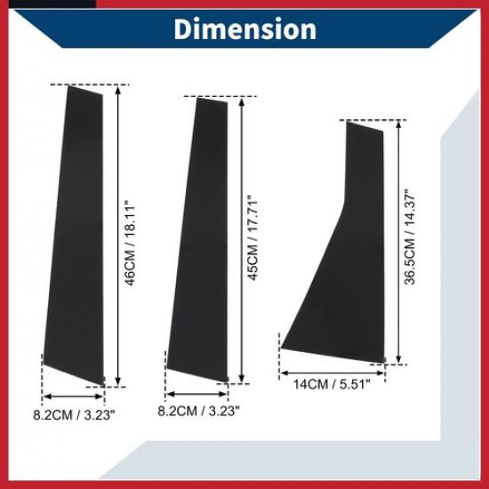 6 Pcs Door Pillar Window Trim for Jeep Cherokee 14- Black New