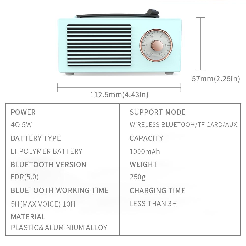 Buy Wireless Retro Bluetooth Speaker Vintage Portable Music Speakers LP ...