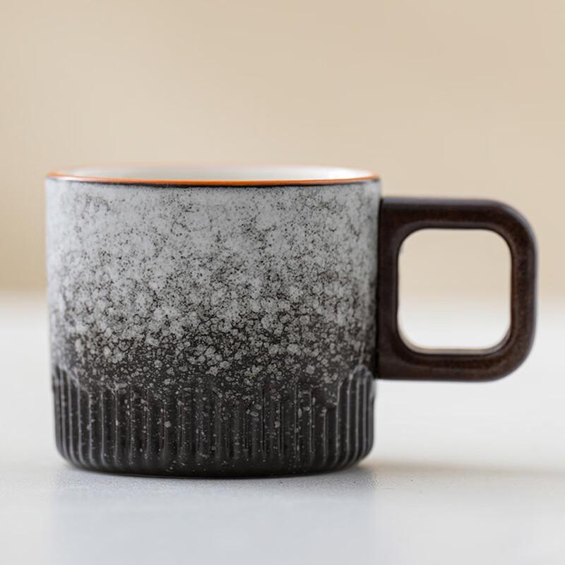 

OLOEY Retro Ceramic Coffee & Tea Cup Set with Wooden Handle