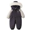Kids One Piece Snowsuit Grils Boys Snowsuits Colorful Ski Suits Winter Hooded Romper Jumpsuits Toddler Outdoor Jacket Coat Children Snow Suits Outfits