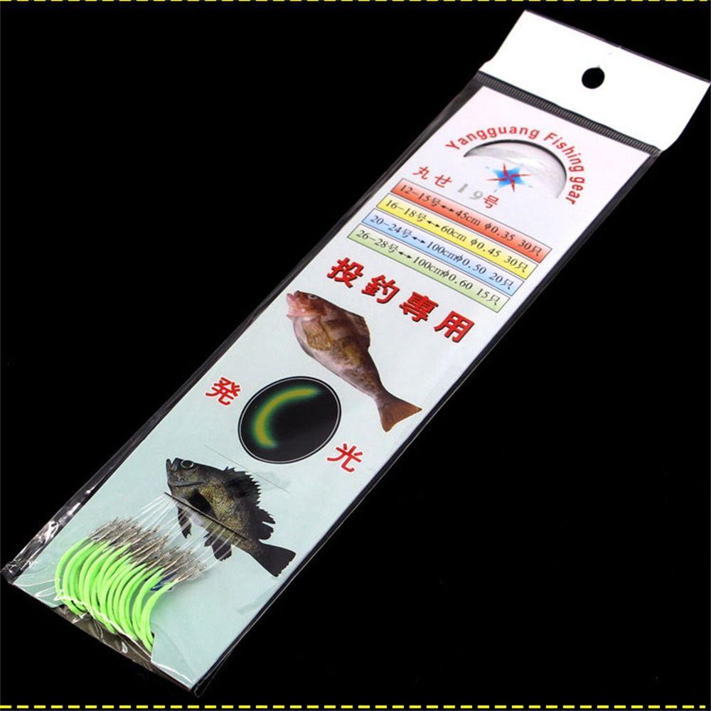 with Fishing Line Glow Hook High Carbon Steel Fishing Hook with Line  Fresh&Saltwater