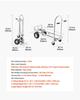 2 In 1 Hand Truck, 453.6 Kg Load Capacity for 4-Wheel Mode, Convertible Hand Truck Dolly with Non-Slip Handle & Wheels, Portable Trolley Dolly for