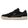 Caracal Suede Comfortable Low-Top Sneakers Unisex Sneakers Black White Gold 370304-12