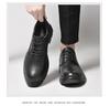 Men's British Style Round Toe Oxford Leather Shoes - Comfortable, Lace-up, Versatile, Thick Sole, Genuine Cowhide.