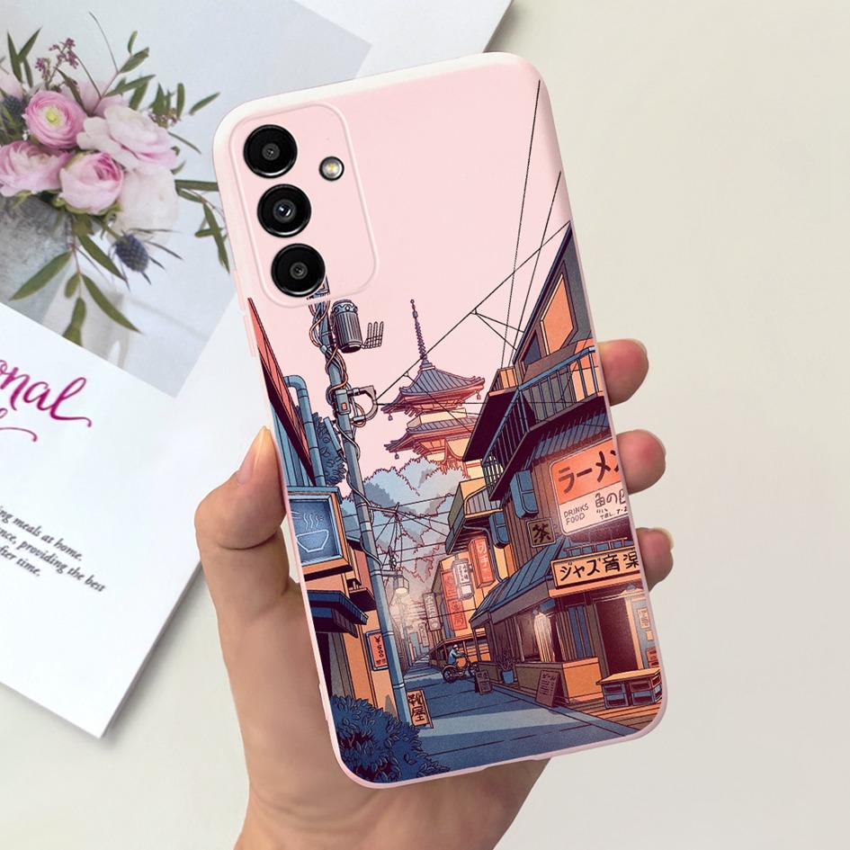 For Samsung A14 5G 2023 Case Lovely Yellow Duck Cat Cartoon Funda For Samsung Galaxy A14 SM-A145F SM-A146B Phone Cover A 14 Etui