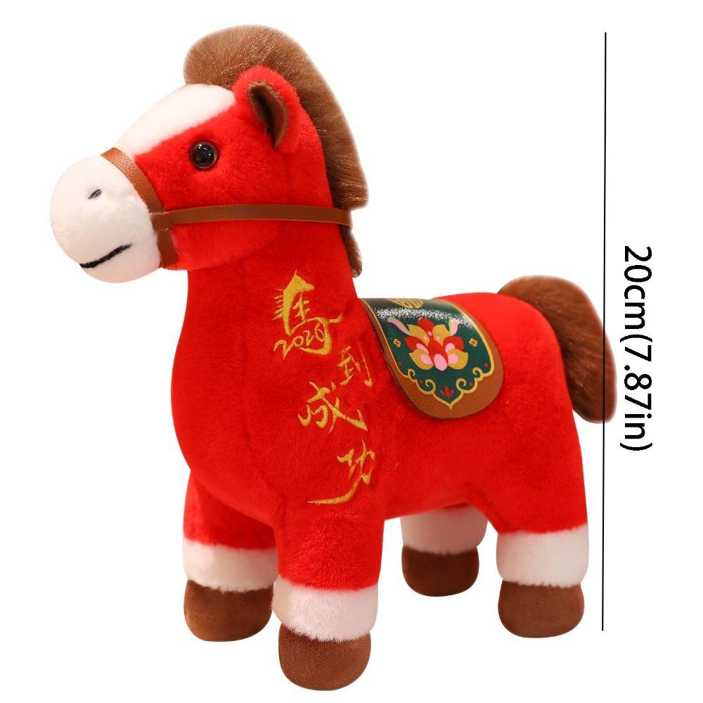 Standing Posture Chinese Zodiac Horse Plush Toy 20cm Size Plush Doll  New Year Celebration