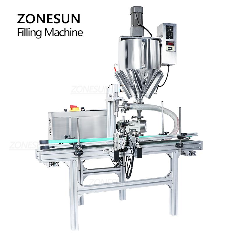 ZONESUN ZS-DTGT900M Rotary Lobe Pump Thick Paste Liquid Filling Machine Lotion Detergent Packing Equipment