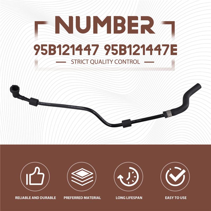 For Cayenne 3.0/3.6T Engine Coolant Reservoir Hose 95B121447 95B121447E 2014-2018