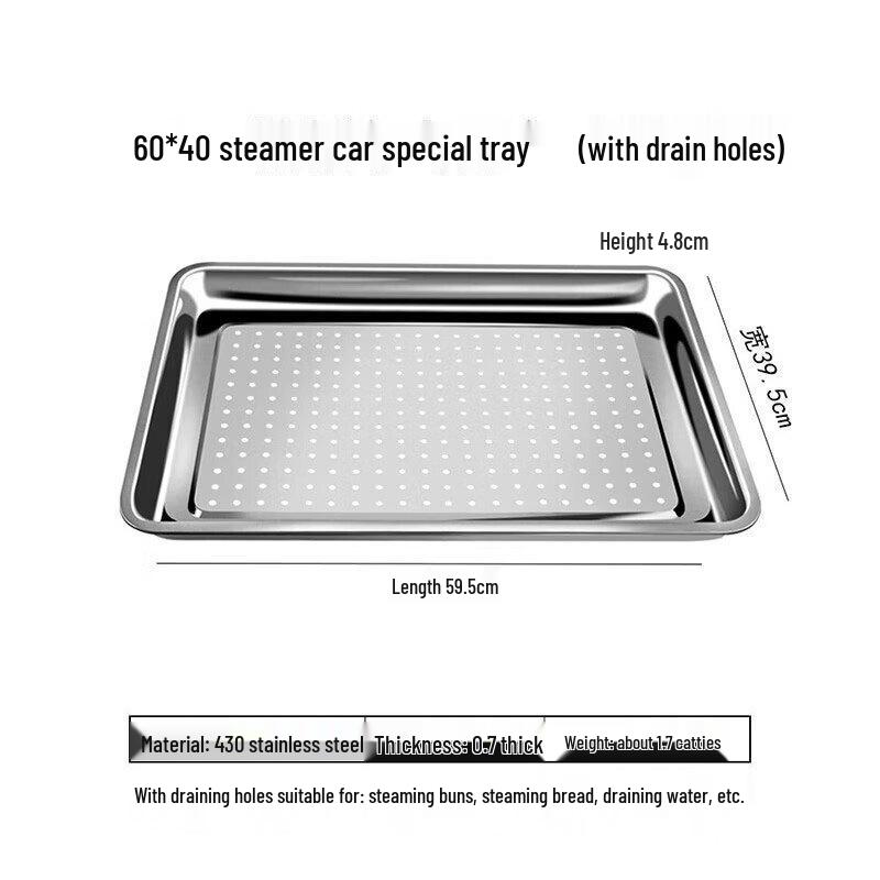 Commercial Stainless Steel Perforated Steaming Tray (10-Pack)