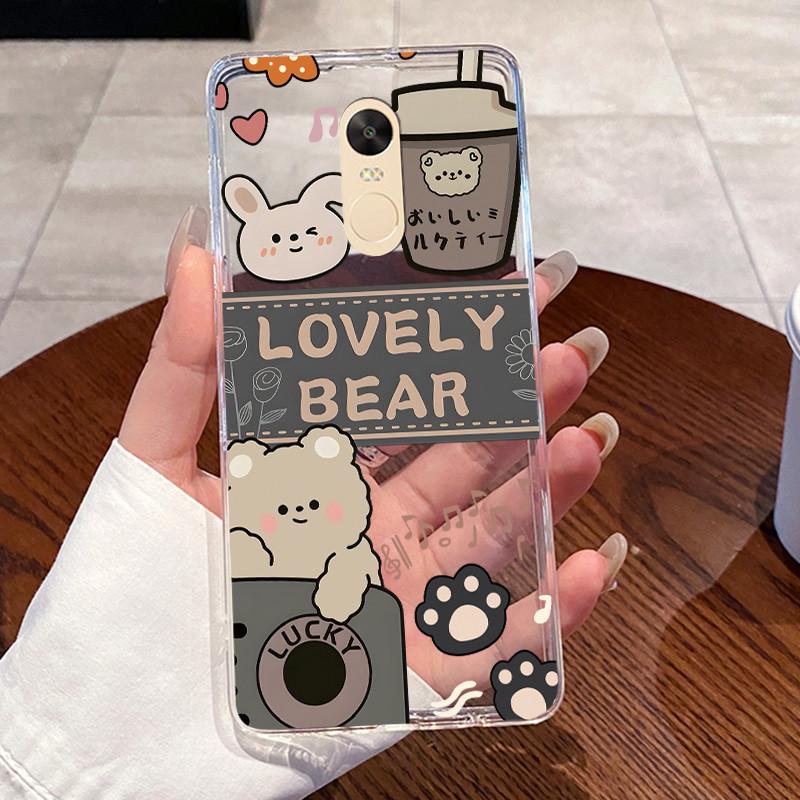 Casing For Xiaomi Redmi Note 4 Note 4x Capa Coque Clear Silicone Jelly Soft TPU Back Cover Cute Rabbit Cat Dinasaur Phone Case