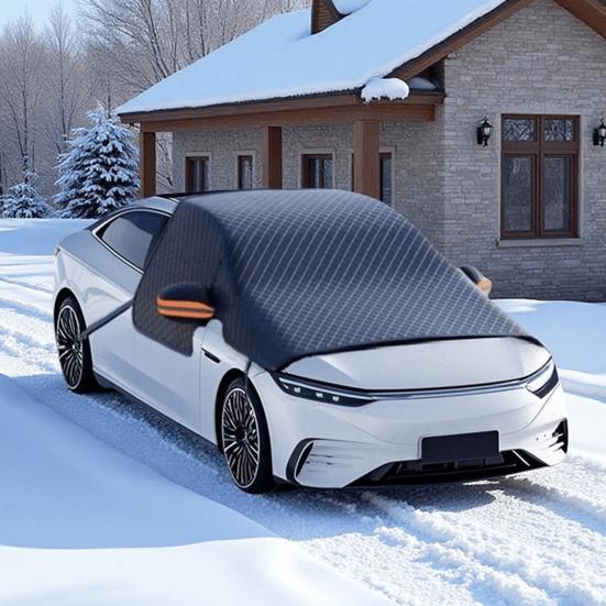 Car Windshield Cover Snow Protector Anti-Frost Sun Visor Magnetic Rainproof Freezing Snowproof UV Dustproof Summer Sunshade Fits Most Sedans MPVs SUVs