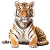 Removable Tiger Wall Sticker FC1077 - Waterproof & Oilproof