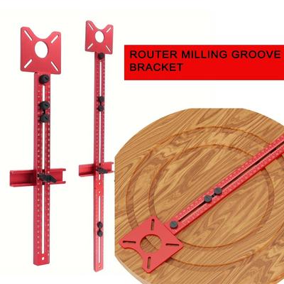 4-in-1 Router-Fräsnut-Halterung Aluminium-Kreisschneide-Schablone für Oberfräse Multifunktionale Schablone für Schrankbeschläge Router-Führung