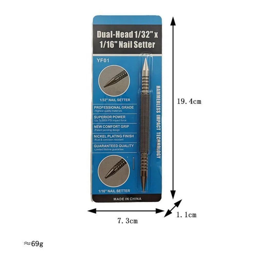 1/2Pcs 1/16&3/32inch Center Pin Punch Double Head Center Holes Punch Woodwork Drill Bit