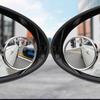 2 piezas Redondo Punto Ciego Cristal 360 Grados Ajustable Seguridad Conducción Gran Ángulo Cristal Convexo juego para Accesorios de Coche