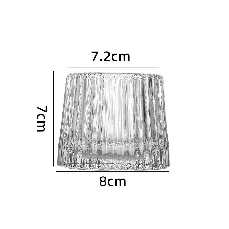 European Style Thickened Transparent Glass Candle Holder Ornament