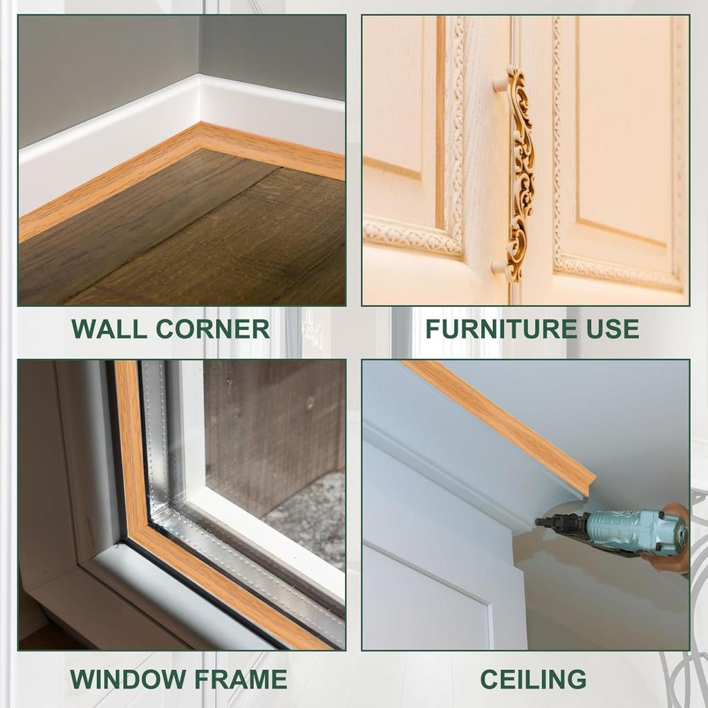 1PC 3Meters Self Adhesive Wall Corner Protector Guard Flexible Peel And Stick Molding Trim for Ceiling Countertop Edge Protectio
