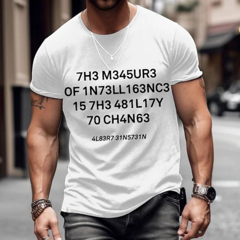 Europa und die Vereinigten Staaten Mode Herren Oberteile Neue Buchstaben Bedrucktes Kurzarm-T-Shirt Street Style Übergröße Kleidung