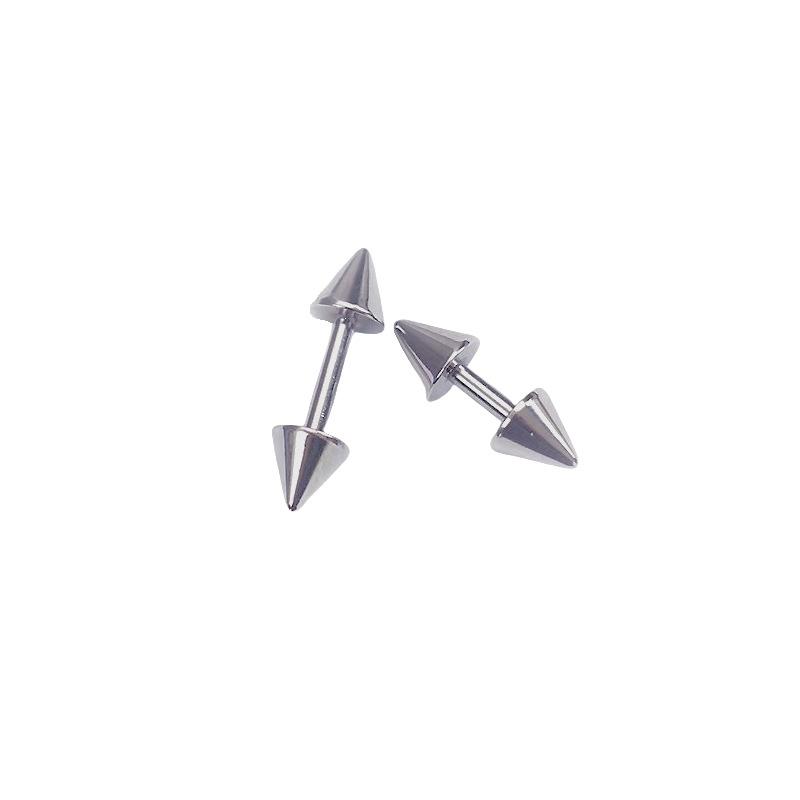 Simple Pointed Round Ball Ear Studs, Devilish Nailkets, Punk-style Rivets, Sharp Spikes, Willow Nails