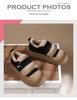 2024 Women's Thick-Soled Genuine Leather Fur Sneakers - Winter Warm, Velvet-Lined, Outdoor Sports Shoes