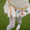 Y2K Dopamine Colored Beaded Waist Chain Hollow Out Bohemian Body Chain Metal Waist Chain  Summer