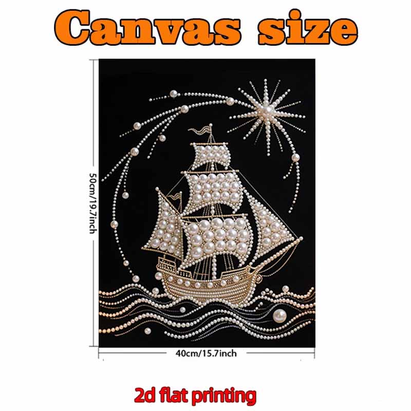Pearl Shipping DIY Diamond Art Kits 15.7x19.6inch Gem Art Diamond Painting Kits Without Frame for Adults Gift Idea Home Wall Decor