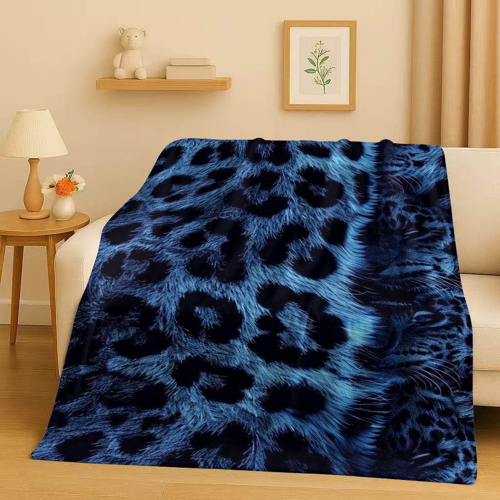 3D Zebra Tiger Leopard Beast Stripe Print Art Flannel Blanket,Ultra Soft Warm Plush Throw for Home Bedroom Bed Sofa Cover Office