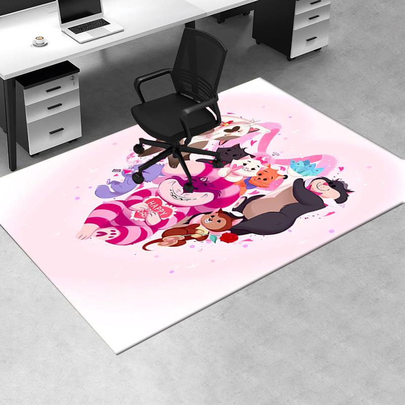 Office Rug Valentine's Day, Cats Theme 3D Printed Anti-Slip Rug-Machine Washable for Living Room