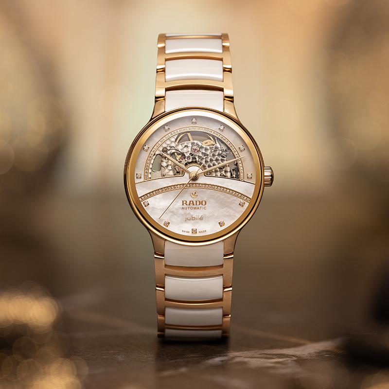 RADO Radar Crystal Series Automatic Mechanical Movement Skeleton Diamond Women's Watch Swiss Watch White Dial R30029932
