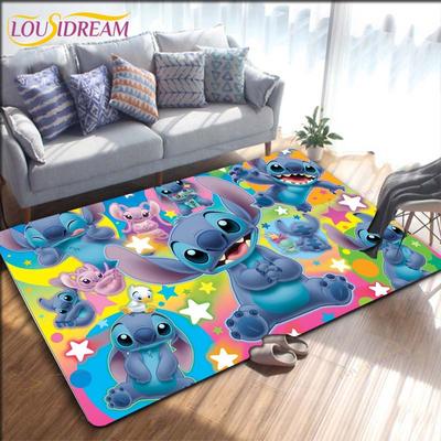 Cartoon Anime Stitch Living Room Carpet Figure Bedroom Floor Mats Children's Play Carpet Kitchen Bathroom Non-slip Mat