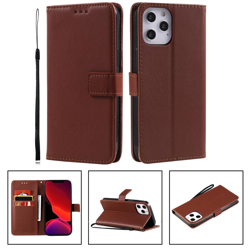 Etui z owczej skóry z litej skóry z klapką na karty z podstawką dla iPhone 15 14 Plus 13 12 11 Pro Max XSMax dla Samsung S23 S22 S21 S20 Ultra Plus Note20Ultra A14