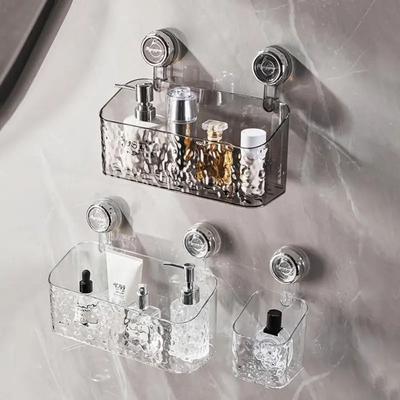 Panier de rangement de salle de bain à ventouse, boîte de rangement murale pour cosmétiques, support de shampoing de douche sans perforation, support d'accessoires de bain