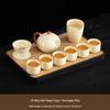 Huang Ru Ceramic Kung Fu Tea Set with Drainage Tray