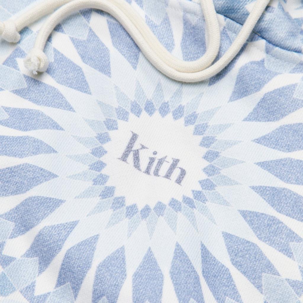 Kith Tile Print Hoodie Men hoodies Blue KH2664-405