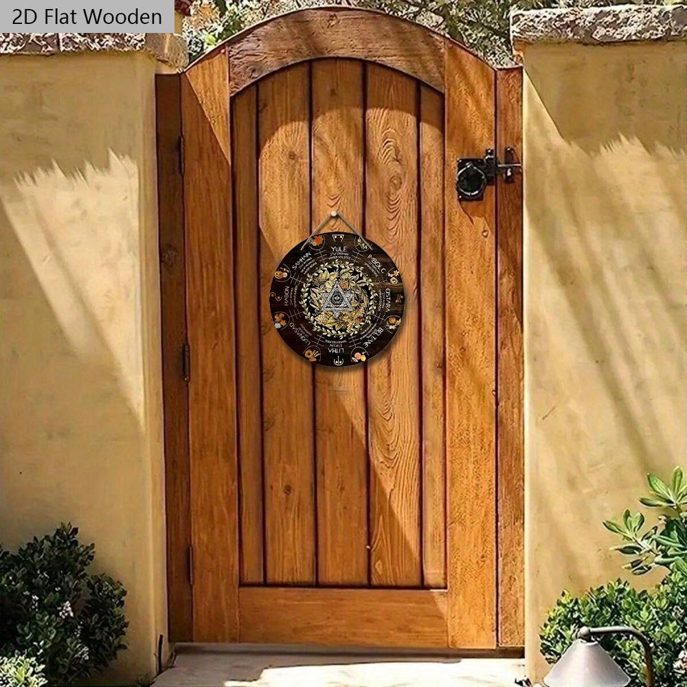 Wheel Year Wooden Sign, Sabbats Pagan Witch Sign, Wiccan Holidays, Wicca Calendar, Yule Altar, Celestial Sign, Halloween, Christmas Decoration