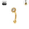 G23 Titanium ASTM-F136 Piercings Eyebrow Internal thread Eyebrow Piercings Body Zircon For Women zircon Earring